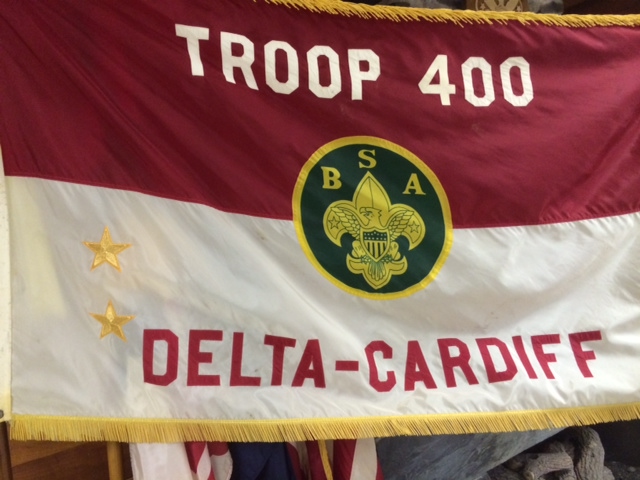 Flag with Gold Stars displayed