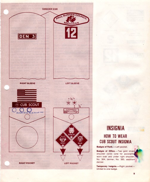 page from 1973 Insignia (Control) Guide