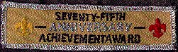 75th Anniversary Achievement Award strip