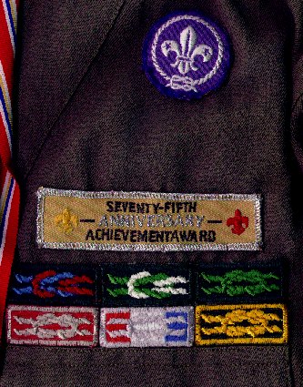 How to wear either Anniversary Achievement Award strip