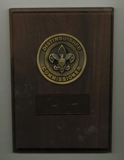 Distinguished Commissioner Service Award plaque