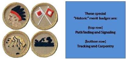 Historic merit badges