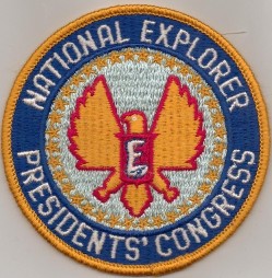 National Explorer Presidents' Congress emblem; this is the 4-inch version but there was also an 8-inch version