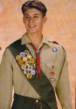Wearing the Merit Badge Sash with 
the uniform shirt