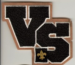 Varsity Letter with Scout rank pin shown