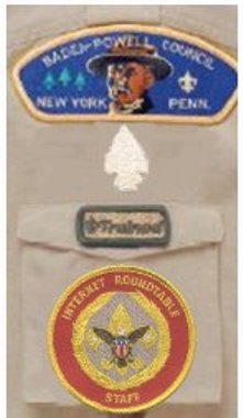 Left Shoulder showing Commissioner emblem and placement of Arrowhead Honor emblem