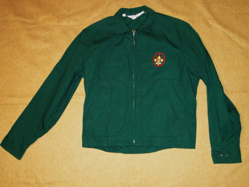Green poplin jacket (front)