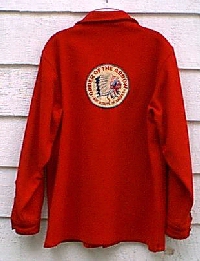backside of the red jac-shirt